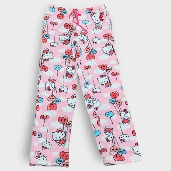 Hello Kitty Sanrio Balloons Fuzzy Soft Touch Pajama Pants Womens size X-Large Ne - Picture 2 of 10